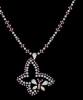 Pink Butterfly Bling Neckline Hot Fix Motif
