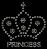 PRINCESS CROWN Hot fix Rhinestud Motif