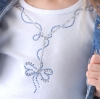 Blue Butterfly Bling Neckline Hot Fix Motif
